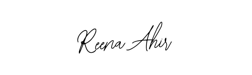 Use a signature maker to create a handwritten signature online. With this signature software, you can design (Bearetta-2O07w) your own signature for name Reena Ahir. Reena Ahir signature style 12 images and pictures png