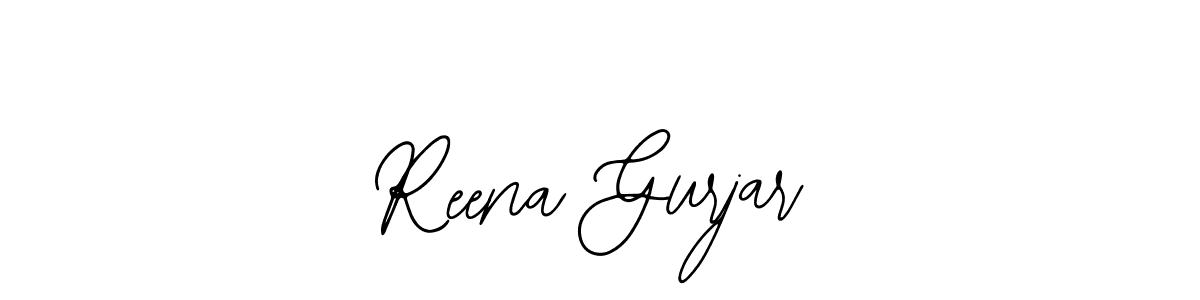 Bearetta-2O07w is a professional signature style that is perfect for those who want to add a touch of class to their signature. It is also a great choice for those who want to make their signature more unique. Get Reena Gurjar name to fancy signature for free. Reena Gurjar signature style 12 images and pictures png