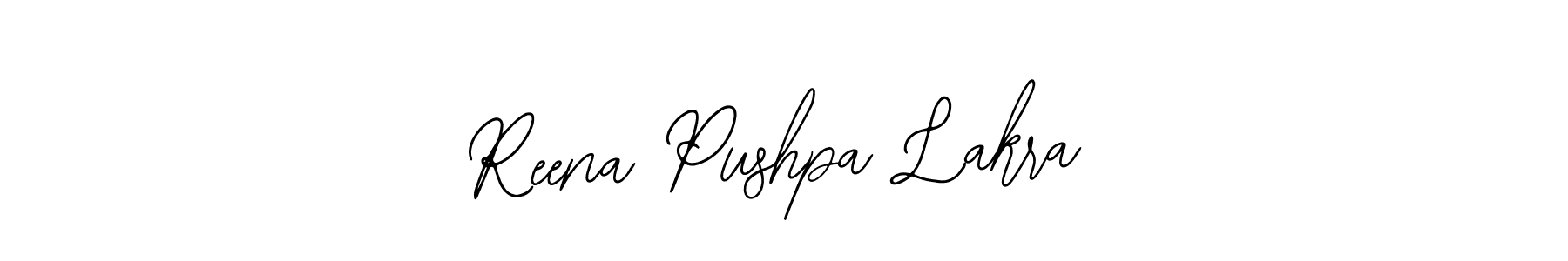 Also You can easily find your signature by using the search form. We will create Reena Pushpa Lakra name handwritten signature images for you free of cost using Bearetta-2O07w sign style. Reena Pushpa Lakra signature style 12 images and pictures png