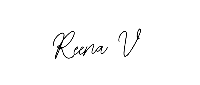 Also You can easily find your signature by using the search form. We will create Reena V name handwritten signature images for you free of cost using Bearetta-2O07w sign style. Reena V signature style 12 images and pictures png