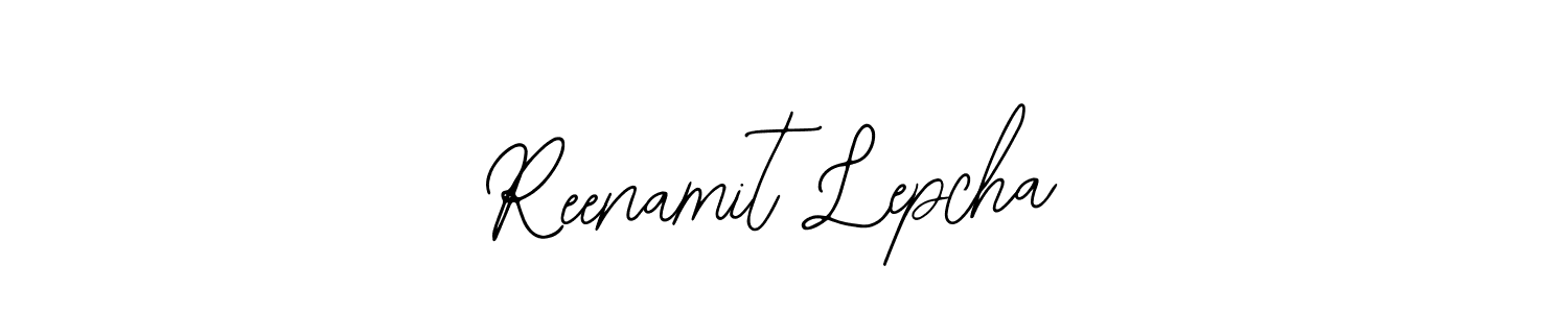 Similarly Bearetta-2O07w is the best handwritten signature design. Signature creator online .You can use it as an online autograph creator for name Reenamit Lepcha. Reenamit Lepcha signature style 12 images and pictures png