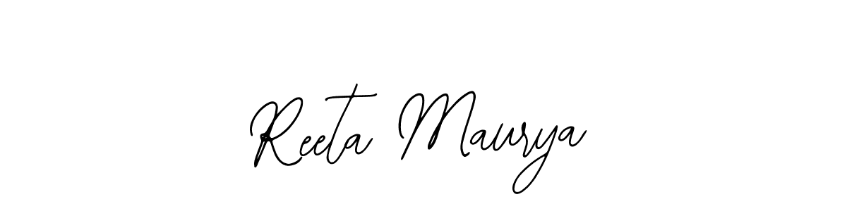 Use a signature maker to create a handwritten signature online. With this signature software, you can design (Bearetta-2O07w) your own signature for name Reeta Maurya. Reeta Maurya signature style 12 images and pictures png