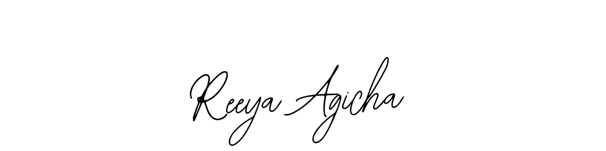 if you are searching for the best signature style for your name Reeya Agicha. so please give up your signature search. here we have designed multiple signature styles  using Bearetta-2O07w. Reeya Agicha signature style 12 images and pictures png