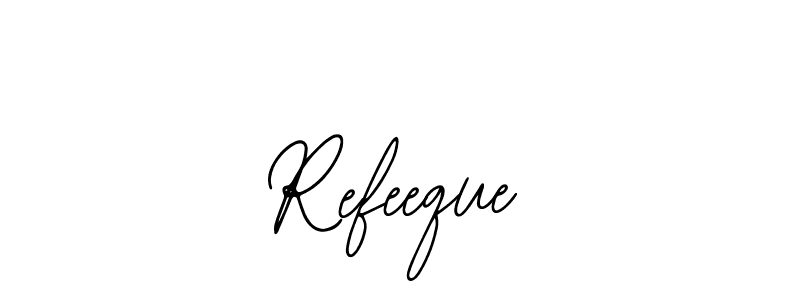 Design your own signature with our free online signature maker. With this signature software, you can create a handwritten (Bearetta-2O07w) signature for name Refeeque. Refeeque signature style 12 images and pictures png