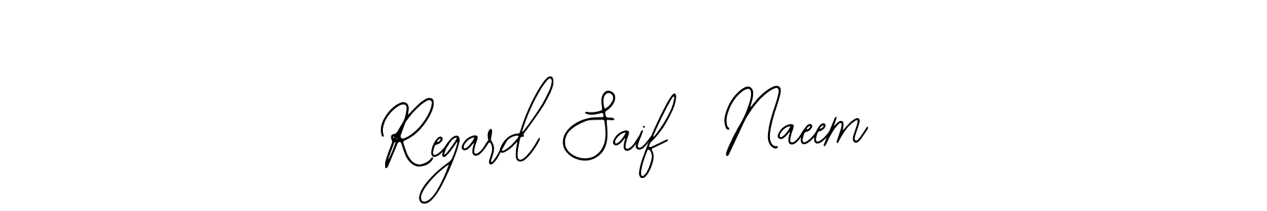 This is the best signature style for the Regard Saif  Naeem name. Also you like these signature font (Bearetta-2O07w). Mix name signature. Regard Saif  Naeem signature style 12 images and pictures png