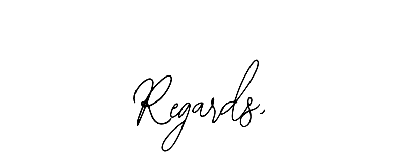How to make Regards, name signature. Use Bearetta-2O07w style for creating short signs online. This is the latest handwritten sign. Regards, signature style 12 images and pictures png