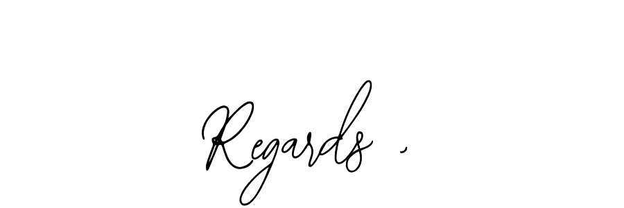 You can use this online signature creator to create a handwritten signature for the name Regards ,. This is the best online autograph maker. Regards , signature style 12 images and pictures png