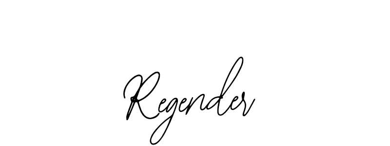 Use a signature maker to create a handwritten signature online. With this signature software, you can design (Bearetta-2O07w) your own signature for name Regender. Regender signature style 12 images and pictures png