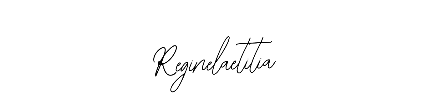 How to make Reginelaetitia name signature. Use Bearetta-2O07w style for creating short signs online. This is the latest handwritten sign. Reginelaetitia signature style 12 images and pictures png