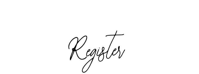 You should practise on your own different ways (Bearetta-2O07w) to write your name (Register) in signature. don't let someone else do it for you. Register signature style 12 images and pictures png