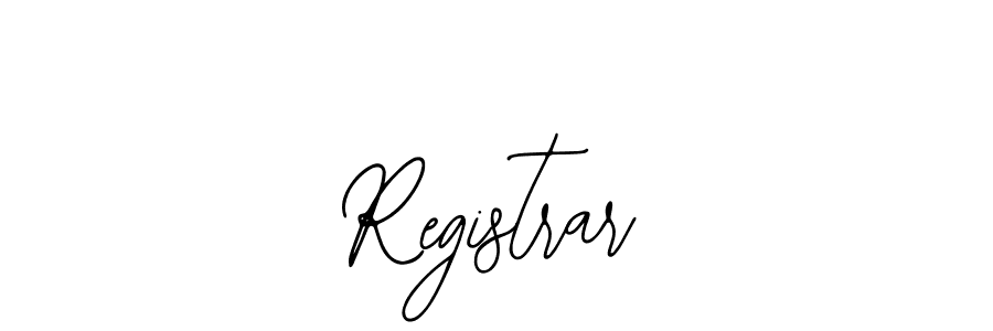 How to make Registrar name signature. Use Bearetta-2O07w style for creating short signs online. This is the latest handwritten sign. Registrar signature style 12 images and pictures png