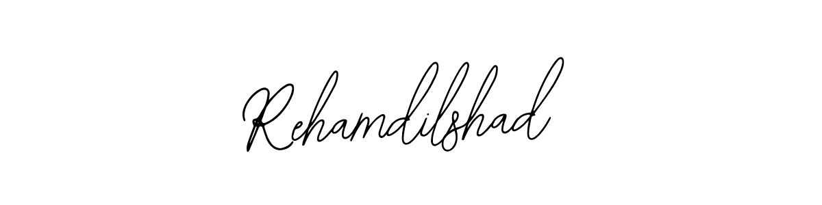 The best way (Bearetta-2O07w) to make a short signature is to pick only two or three words in your name. The name Rehamdilshad include a total of six letters. For converting this name. Rehamdilshad signature style 12 images and pictures png