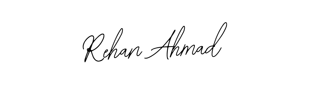 The best way (Bearetta-2O07w) to make a short signature is to pick only two or three words in your name. The name Rehan Ahmad include a total of six letters. For converting this name. Rehan Ahmad signature style 12 images and pictures png