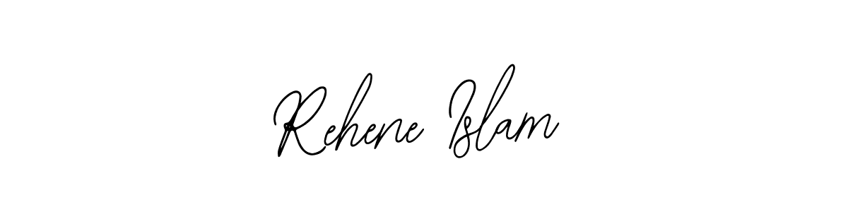 How to make Rehene Islam name signature. Use Bearetta-2O07w style for creating short signs online. This is the latest handwritten sign. Rehene Islam signature style 12 images and pictures png