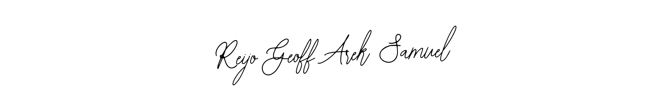 It looks lik you need a new signature style for name Reijo Geoff Arek Samuel. Design unique handwritten (Bearetta-2O07w) signature with our free signature maker in just a few clicks. Reijo Geoff Arek Samuel signature style 12 images and pictures png
