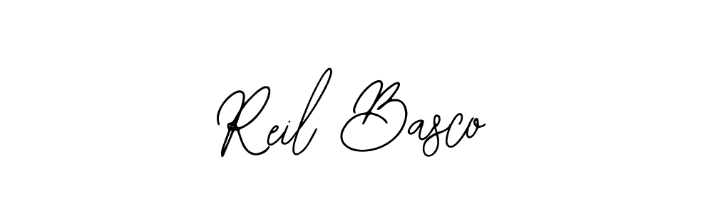 How to make Reil Basco name signature. Use Bearetta-2O07w style for creating short signs online. This is the latest handwritten sign. Reil Basco signature style 12 images and pictures png