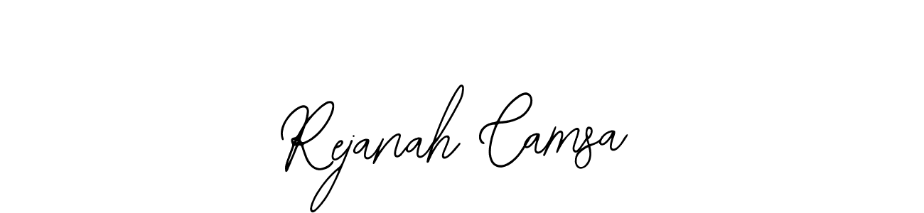 How to make Rejanah Camsa name signature. Use Bearetta-2O07w style for creating short signs online. This is the latest handwritten sign. Rejanah Camsa signature style 12 images and pictures png