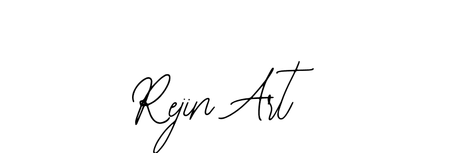 You should practise on your own different ways (Bearetta-2O07w) to write your name (Rejin Art) in signature. don't let someone else do it for you. Rejin Art signature style 12 images and pictures png