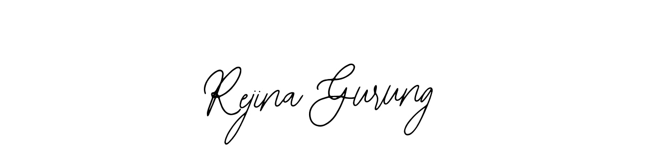 You should practise on your own different ways (Bearetta-2O07w) to write your name (Rejina Gurung) in signature. don't let someone else do it for you. Rejina Gurung signature style 12 images and pictures png