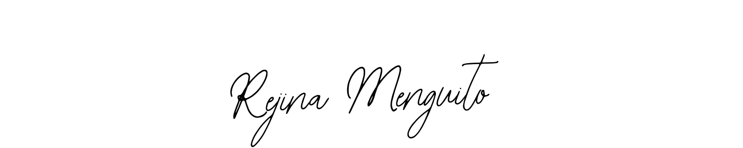 Bearetta-2O07w is a professional signature style that is perfect for those who want to add a touch of class to their signature. It is also a great choice for those who want to make their signature more unique. Get Rejina Menguito name to fancy signature for free. Rejina Menguito signature style 12 images and pictures png