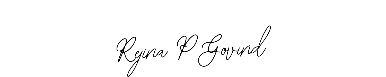 How to Draw Rejina P Govind signature style? Bearetta-2O07w is a latest design signature styles for name Rejina P Govind. Rejina P Govind signature style 12 images and pictures png