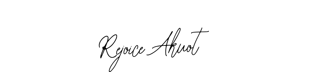 This is the best signature style for the Rejoice Akuot name. Also you like these signature font (Bearetta-2O07w). Mix name signature. Rejoice Akuot signature style 12 images and pictures png