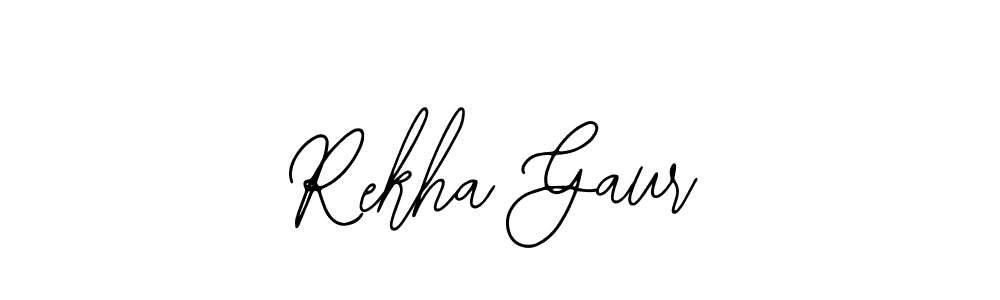 Use a signature maker to create a handwritten signature online. With this signature software, you can design (Bearetta-2O07w) your own signature for name Rekha Gaur. Rekha Gaur signature style 12 images and pictures png