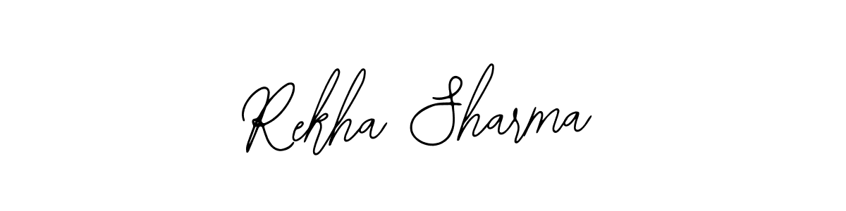 How to make Rekha Sharma name signature. Use Bearetta-2O07w style for creating short signs online. This is the latest handwritten sign. Rekha Sharma signature style 12 images and pictures png