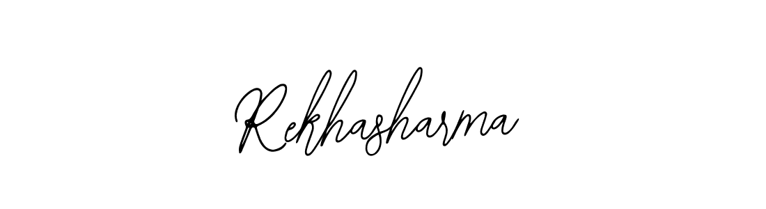 How to make Rekhasharma name signature. Use Bearetta-2O07w style for creating short signs online. This is the latest handwritten sign. Rekhasharma signature style 12 images and pictures png