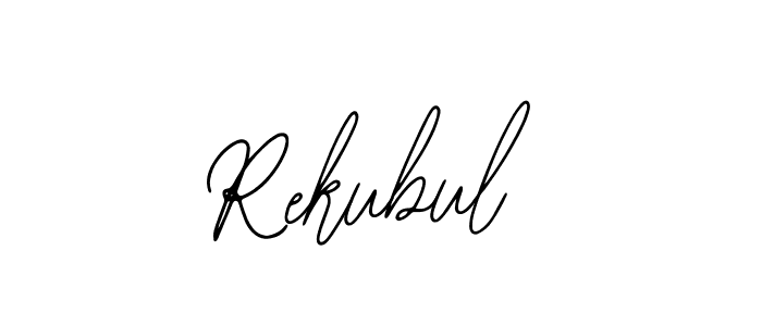 Design your own signature with our free online signature maker. With this signature software, you can create a handwritten (Bearetta-2O07w) signature for name Rekubul. Rekubul signature style 12 images and pictures png
