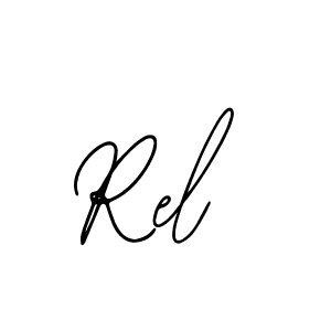 if you are searching for the best signature style for your name Rel. so please give up your signature search. here we have designed multiple signature styles  using Bearetta-2O07w. Rel signature style 12 images and pictures png