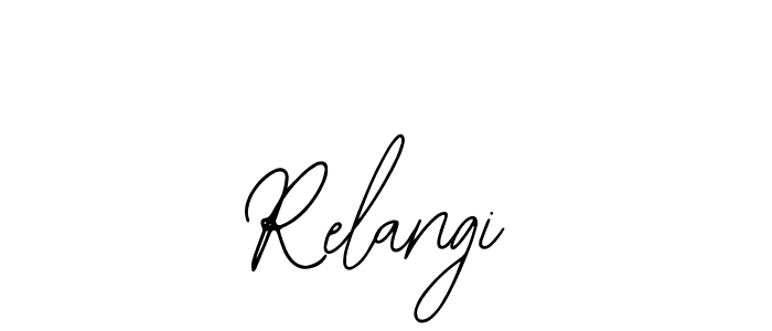 Design your own signature with our free online signature maker. With this signature software, you can create a handwritten (Bearetta-2O07w) signature for name Relangi. Relangi signature style 12 images and pictures png