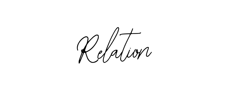 You should practise on your own different ways (Bearetta-2O07w) to write your name (Relation) in signature. don't let someone else do it for you. Relation signature style 12 images and pictures png