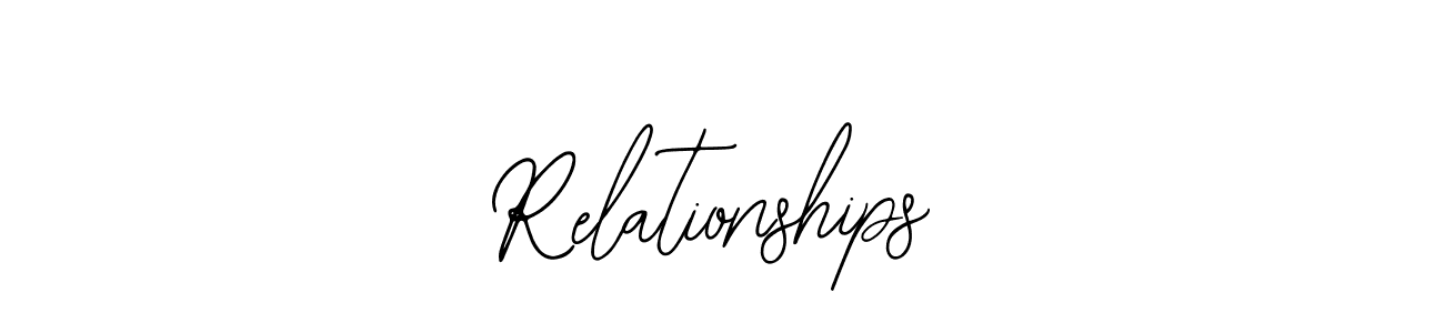 How to make Relationships name signature. Use Bearetta-2O07w style for creating short signs online. This is the latest handwritten sign. Relationships signature style 12 images and pictures png