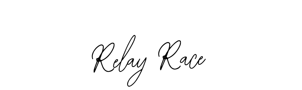 Use a signature maker to create a handwritten signature online. With this signature software, you can design (Bearetta-2O07w) your own signature for name Relay Race. Relay Race signature style 12 images and pictures png
