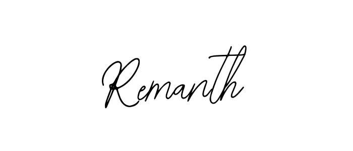 Bearetta-2O07w is a professional signature style that is perfect for those who want to add a touch of class to their signature. It is also a great choice for those who want to make their signature more unique. Get Remanth name to fancy signature for free. Remanth signature style 12 images and pictures png