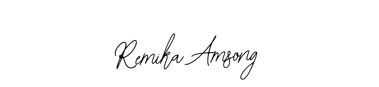Make a beautiful signature design for name Remika Amsong. Use this online signature maker to create a handwritten signature for free. Remika Amsong signature style 12 images and pictures png