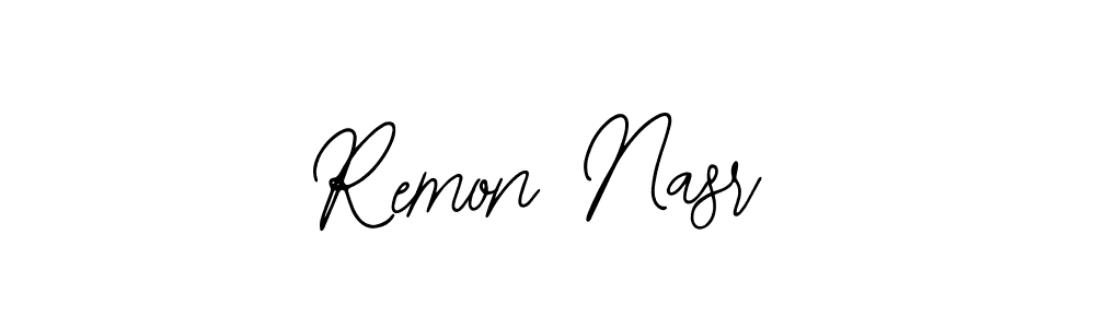Bearetta-2O07w is a professional signature style that is perfect for those who want to add a touch of class to their signature. It is also a great choice for those who want to make their signature more unique. Get Remon Nasr name to fancy signature for free. Remon Nasr signature style 12 images and pictures png