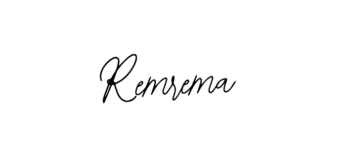 How to make Remrema name signature. Use Bearetta-2O07w style for creating short signs online. This is the latest handwritten sign. Remrema signature style 12 images and pictures png