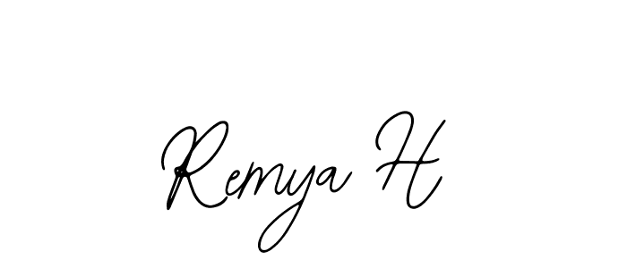 Use a signature maker to create a handwritten signature online. With this signature software, you can design (Bearetta-2O07w) your own signature for name Remya H. Remya H signature style 12 images and pictures png