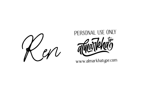 How to make Ren ! name signature. Use Bearetta-2O07w style for creating short signs online. This is the latest handwritten sign. Ren ! signature style 12 images and pictures png