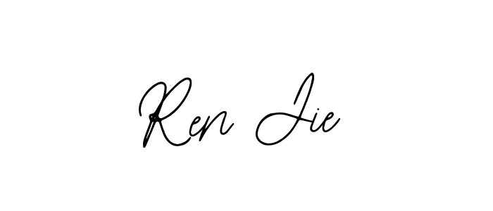 The best way (Bearetta-2O07w) to make a short signature is to pick only two or three words in your name. The name Ren Jie include a total of six letters. For converting this name. Ren Jie signature style 12 images and pictures png