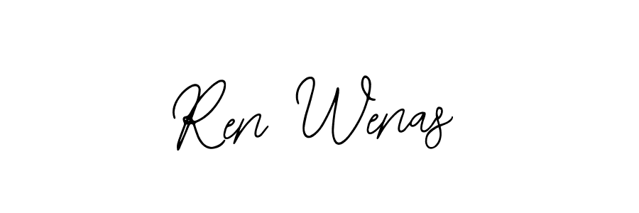 The best way (Bearetta-2O07w) to make a short signature is to pick only two or three words in your name. The name Ren Wenas include a total of six letters. For converting this name. Ren Wenas signature style 12 images and pictures png