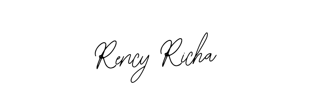 Rency Richa stylish signature style. Best Handwritten Sign (Bearetta-2O07w) for my name. Handwritten Signature Collection Ideas for my name Rency Richa. Rency Richa signature style 12 images and pictures png
