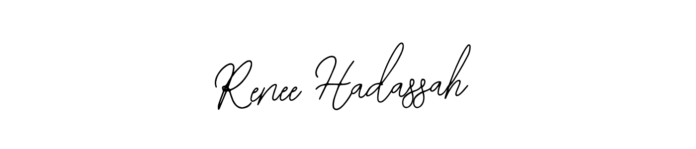 How to make Renee Hadassah name signature. Use Bearetta-2O07w style for creating short signs online. This is the latest handwritten sign. Renee Hadassah signature style 12 images and pictures png
