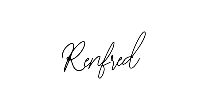 Use a signature maker to create a handwritten signature online. With this signature software, you can design (Bearetta-2O07w) your own signature for name Renfred. Renfred signature style 12 images and pictures png