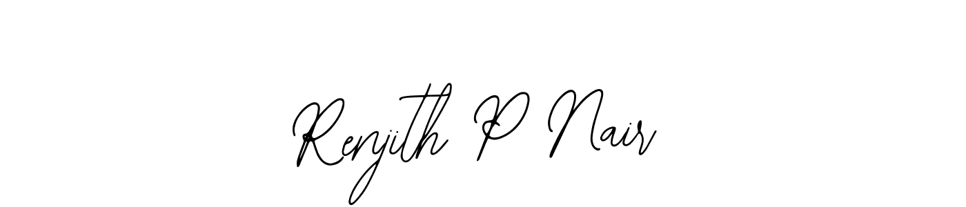 How to make Renjith P Nair name signature. Use Bearetta-2O07w style for creating short signs online. This is the latest handwritten sign. Renjith P Nair signature style 12 images and pictures png