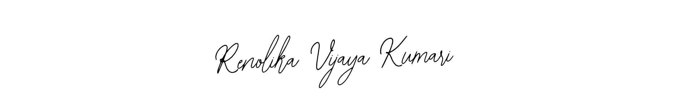 Design your own signature with our free online signature maker. With this signature software, you can create a handwritten (Bearetta-2O07w) signature for name Renolika Vijaya Kumari. Renolika Vijaya Kumari signature style 12 images and pictures png