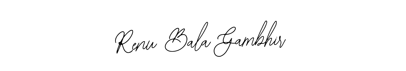 You should practise on your own different ways (Bearetta-2O07w) to write your name (Renu Bala Gambhir) in signature. don't let someone else do it for you. Renu Bala Gambhir signature style 12 images and pictures png