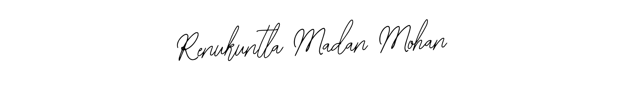 How to make Renukuntla Madan Mohan name signature. Use Bearetta-2O07w style for creating short signs online. This is the latest handwritten sign. Renukuntla Madan Mohan signature style 12 images and pictures png